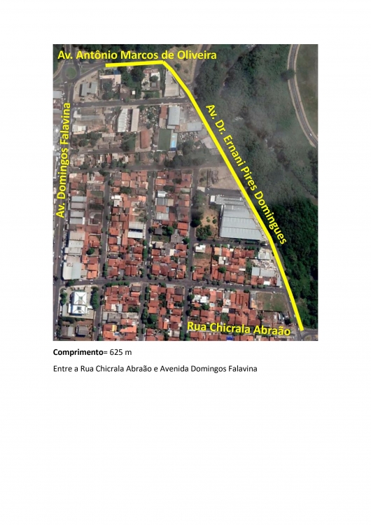 Mapa fornecido pela Secretaria de Comunicação de Rio Preto