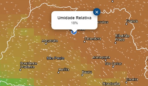 Climatempo: umidade relativa do ar em Rio Preto