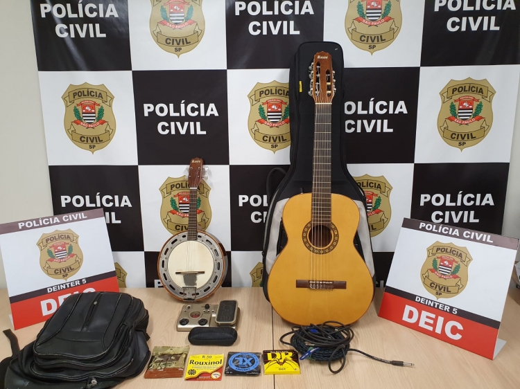 Objetos furtados de músico de Rio Preto
