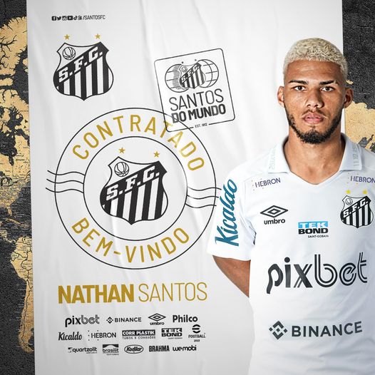 O Santos anunciou nesta sexta-feira (5) a contratação do lateral-direito Nathan, do Boavista (POR). Revelado pelo Vasco, o jogador de 20 anos chega em definitivo até dezembro de 2026.