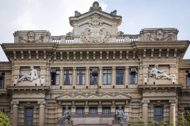 Fachada do prédio do Palácio da Justiça de São Paulo, sede do Tribunal de Justiça de São Paulo