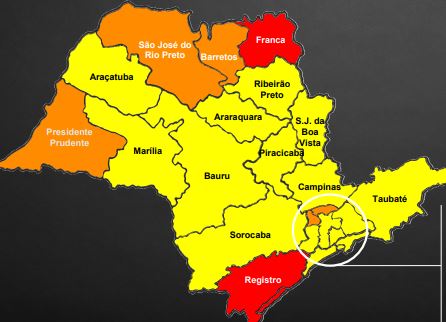 O novo mapa do Plano SP deixa as regiões de Rio Preto, Prudente e Barretos na fase laranja
