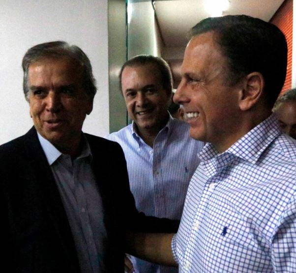 Edinho Araújo recebe João Doria no gabinete da Prefeitura